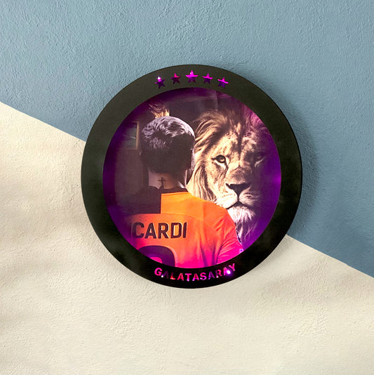 İcardi LED Tablo – Kablosuz, RGB Bluetooth Kontrollü, MDF Çerçeveli & Canvas Baskılı