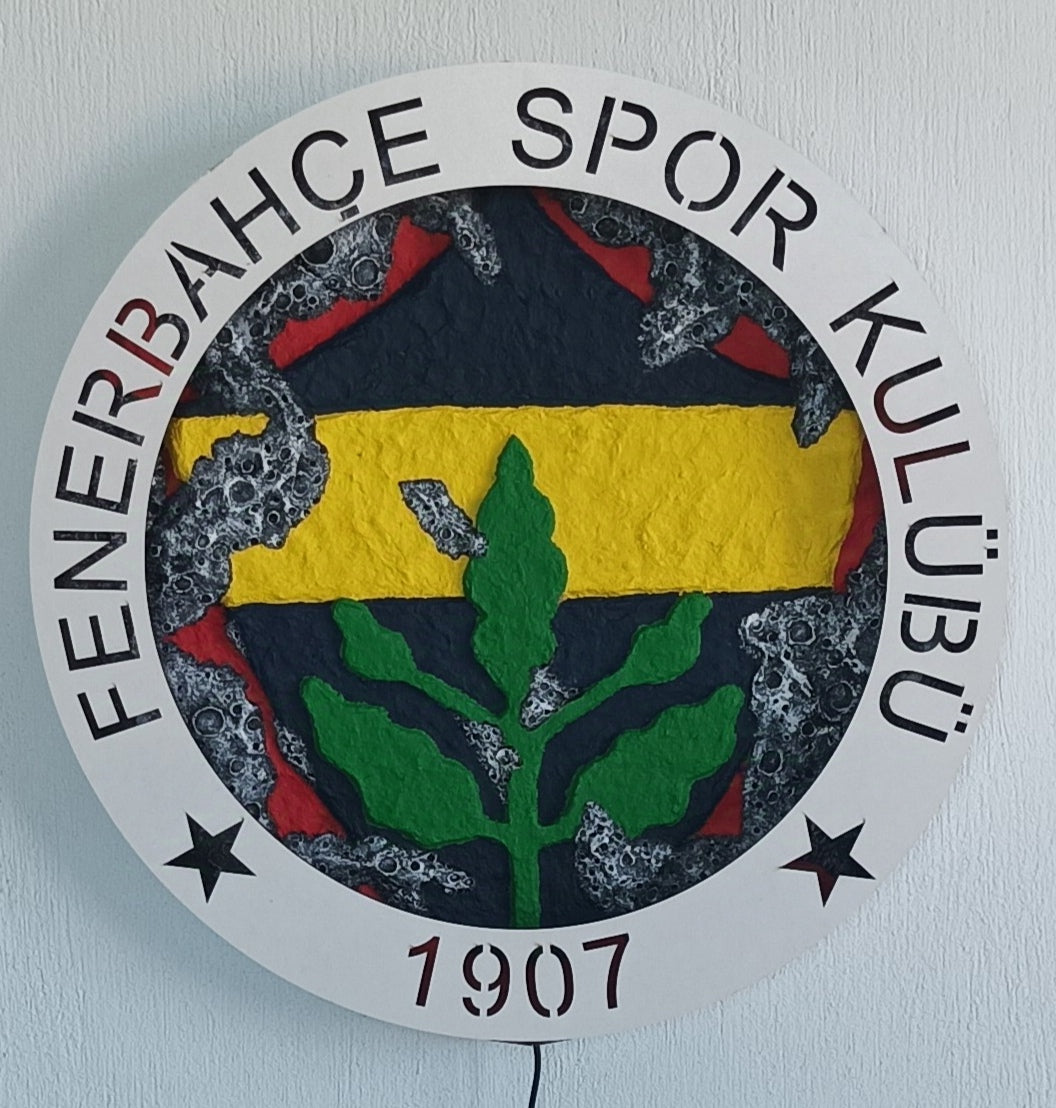 El Yapımı Fenerbahçe Ay Temalı Tablo (RGB LED BLUETOOTH KONTROLLÜ)